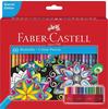 Faber-Castell 111260 - Buntstifte Set Castle, 60-teilig, hexagonal, bruchsicher, für