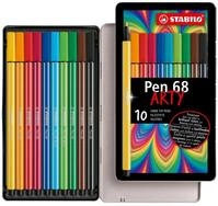 STABILO - Premium-Filzstift - Pen 68 | ARTY, 10er Metalletui