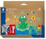 STAEDTLER Noris junior 8816 Fingermalfarben &ndash; 6 Farben | Ungiftig f&uuml;r Kinder,