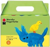 Marabu 030200081 - Fingerfarbe 6er Set 100 ml