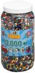 Hama Perlen 211-67 B&uuml;gelperlen XXL Dose mit ca. 13.000 bunten Midi Bastelperlen mit