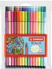 Premium-Filzstift - STABILO Pen 68 - 30er Pack - mit verschiedenen Farben inkl. 6