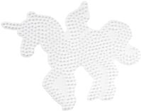 Hama Perlen 315 Gro&szlig;e Stiftplatte Einhorn Pegasus in wei&szlig; f&uuml;r Midi B&uuml;gelperlen