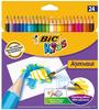 BIC Kids 8575633 Aquacouleur Buntstifte mit Aquarell-Farbeffekt