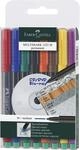 Faber-Castell - Marker Multimark Permanent M, 8 Farben | Permanente Tinte f&uuml;r