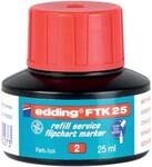 edding FTK 25 Nachf&uuml;lltinte - rot - 25 ml - mit Kapillarsystem ideal f&uuml;r sauberes