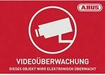 ABUS AU1420 Surveillance Acc warning Sticker CCTV Logo, 148 x 105 mm