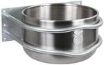 Kerbl Aluminium-Futtertrog zur geraden Montage | 18 l, 44 &times; 38 &times; 23 cm, Innen-&Oslash; 35