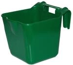 Kerbl Futtertrog HangOn | 13 Liter, Gr&uuml;n, 28 &times; 37 &times; 32 cm, robuster und