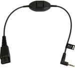 Jabra Kabelunterteil mit QD auf 2,5mm Klinke (Rufannahmetaste)