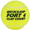 Dunlop Tennisbälle Fort Clay Court 4er, Gelb, One Size