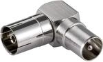 Metall-Winkeladapter Koaxial Stecker auf Koaxial Kuppl.