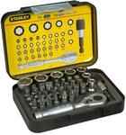 Stanley 1/4" Bit-Satz (25mm, 39-teilig Set mit Mini-Umschaltknarre und
