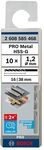 Bosch 10x PRO Metal HSS-G Spiralbohrer Standardl&auml;nge (f&uuml;r Nichteisenmetalle, Stahl,