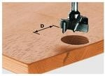 Festool Beschlagbohrer HW S8 D25 - Hartmetall-Bohrer f&uuml;r Beschl&auml;ge | Schaft 8...