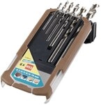 wolfcraft Holzspiralbohrer-Set HSS, &Oslash; 3-10 mm, 6-tlg. I 7120000 I F&uuml;r Bohrungen in