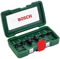 Bosch Accessories 6tlg. Hartmetall Fr&auml;ser Set (f&uuml;r Holz, &Oslash;-Schaft 6 mm,...