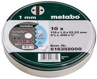 metabo Trennscheiben SP 115 x 1,0 mm Inox, 10 St&uuml;ck Flexscheiben Edelstahl