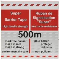 Absperrband rot/wei&szlig; geblockt 80 mm breit &aacute; 500m