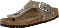 Birkenstock 1029467-41, Birkenstock Schuhe - Gizeh Rivet Border Veloursleder (Beige,