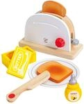 Hape Pop-up-Toaster-Set - K&uuml;chen-Fantasiespiel mit Fr&uuml;hst&uuml;ckszubeh&ouml;r,