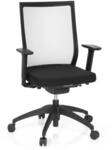 hjh OFFICE 657620 Profi B&uuml;rostuhl Aspen Stoff/Netz Schwarz Drehstuhl ergonomisch,