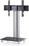 TV Standfu&szlig; 32-70 Zoll | VESA max. 600x400 | Fernseh St&auml;nder aus Alu und Glas...