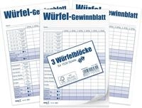 RNKVERLAG W&uuml;rfelspiel-Gewinnblatt-Block, DIN A6 Format, 3X Bl&ouml;cke mit je 85...