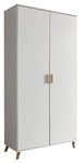 Kleiderschrank FALUN 92 x 203 cm Alpinwei&szlig; NB