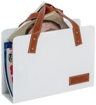 Zeitungsst&auml;nder 35 x 38 cm Wei&szlig;/ Braun