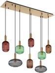 GLOBO Balkenpendel NORMY 8-flg messingfarbig /mehrfarbig