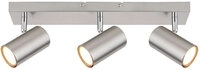 GLOBO Retrofit Deckenlampe mit 3 Spots ROBBY 41 cm nickelfarbig