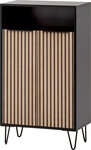Schuhschrank HANK schwarz/Akustikpaneel Optik