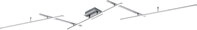 TRIO LED Deckenlampe ARVIN 245 cm nickelfarbig