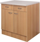 K&uuml;chen Unterschrank NANO 80 x 85 cm Buche