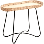 Beistelltisch 70 x 33 cm natur/schwarz
