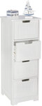 Kommode 30 x 83 x 30 cm wei&szlig;