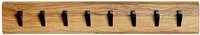 Wandgarderobe 90 x 15 cm Akazie Massivholz/schwarz