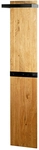 Garderobenpaneel 35 x 175 cm Eiche Massivholz/schwarz