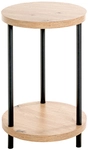 Beistelltisch IMOLA &Oslash; 30 cm Eiche-Dekor hell/schwarz