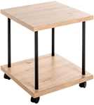 Beistelltisch IMOLA &Oslash; 40 cm Eiche-Dekor hell/schwarz