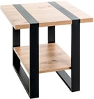 Beistelltisch 45x45x45 cm Asteiche-Dekor/schwarz