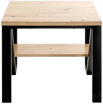 Beistelltisch 55 x 55 cm braun/schwarz