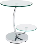 Beistelltisch &Oslash; 52 cm chrom/Glas