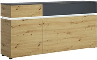 Sideboard LUCI 180,5 x 90 cm Eiche grau