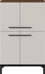 Kommode YONKERS 60 x 97 cm Kaschmir/ Nussbaum