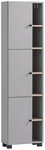 Hochschrank Bad LUGO 167,6 x 44,9 x 23,4 cm Grau/Braun