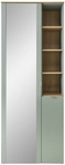 Garderobenschrank 78 x 202 x 38 cm schilfgr&uuml;n supermatt/braun