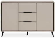 Kommode ARONA 135 x 90 cm sandfarben/schwarz