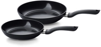 FISSLER Bratpfanne 2-tlg. Aluminium rund 24 cm/28 cm Schwarz